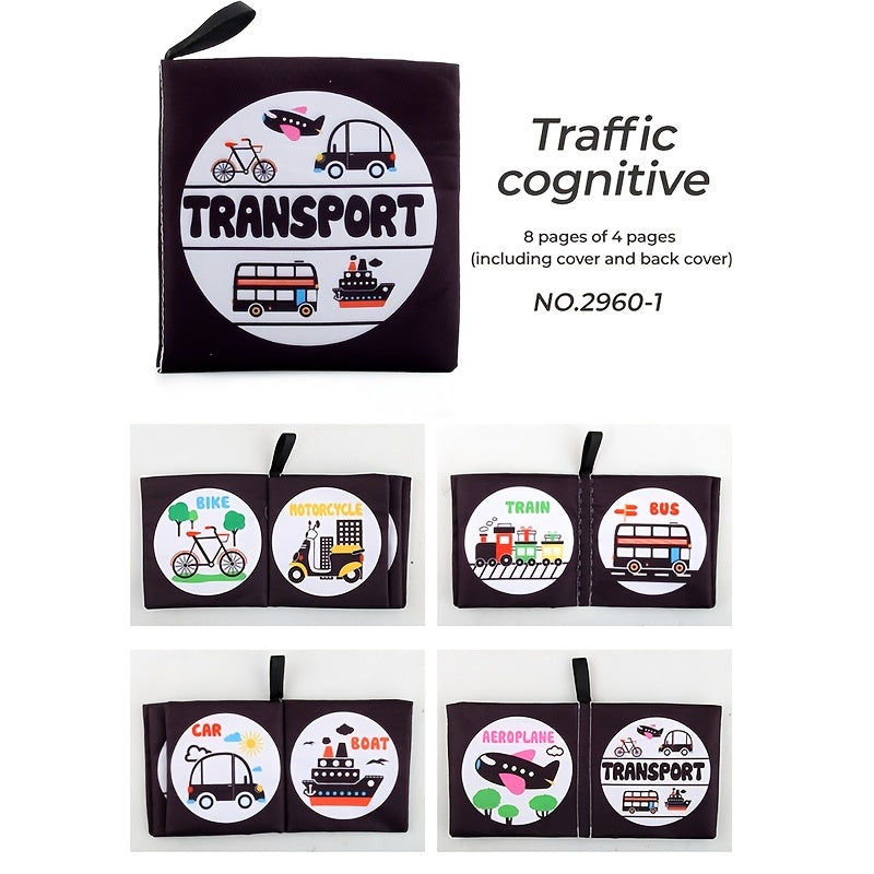 Baby Cloth Book for Toddlers 0-3 Years Black and White Cloth Educational Toy