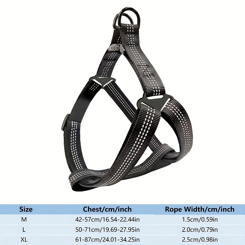 Arnés reflectante para perros sin tirones, de nylon suave, para razas grandes y cachorros