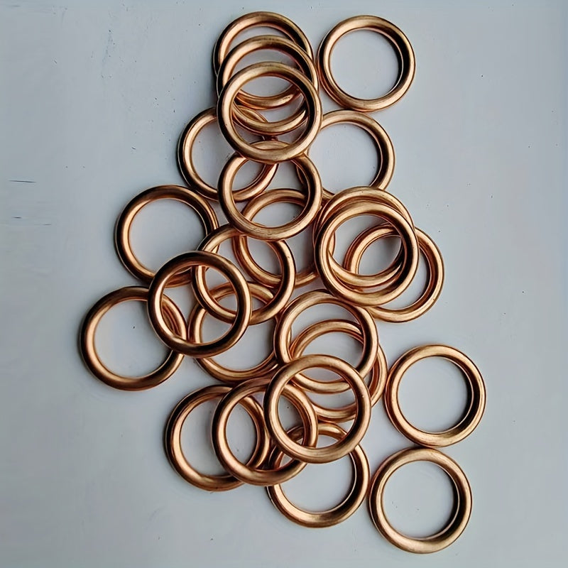 12 Pcs M14 Aluminum Oil Drain Plug Crush Washers for Vehicles