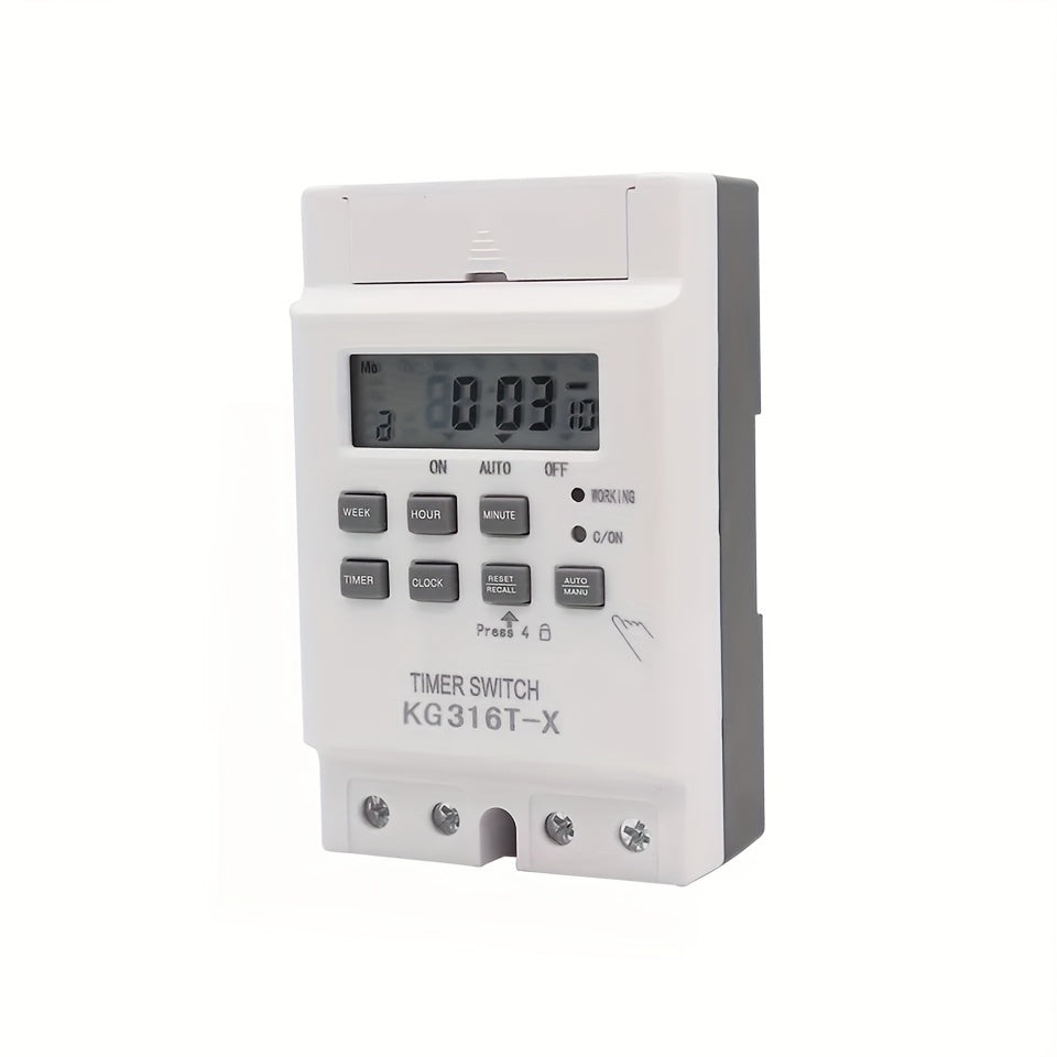 220V Digital Timer Switch 30A Power Control for Water Pumps Lights and Billboards