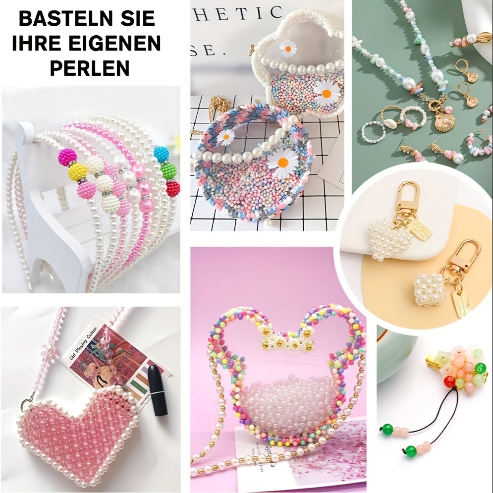 1320 White Round Pearl Beads 4 6 8 10mm for Jewelry Making and Crafts