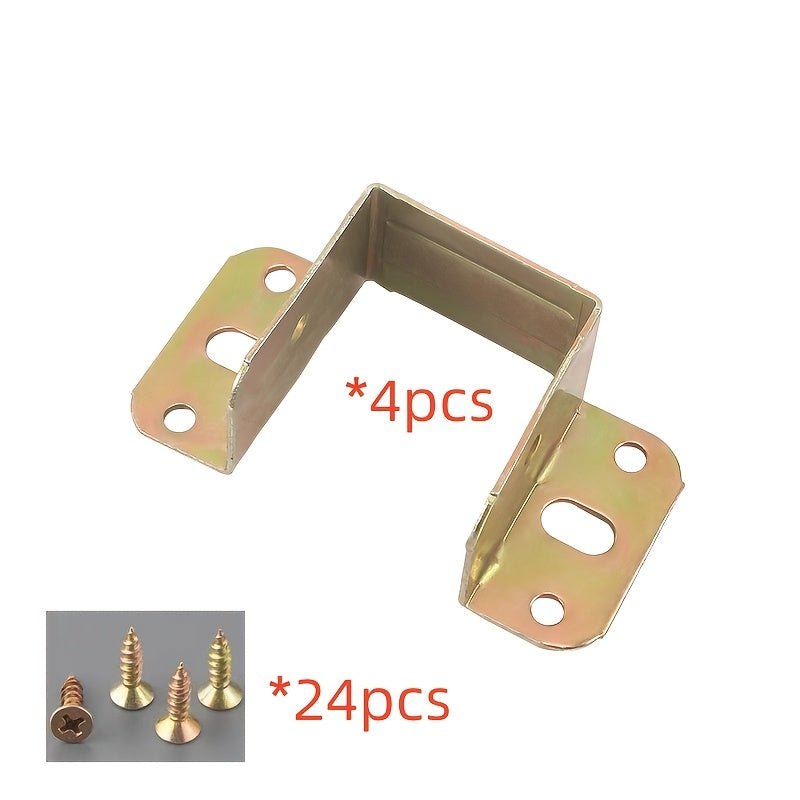 28-Piece Bed Corner Brackets and Screws for Wooden Furniture Support