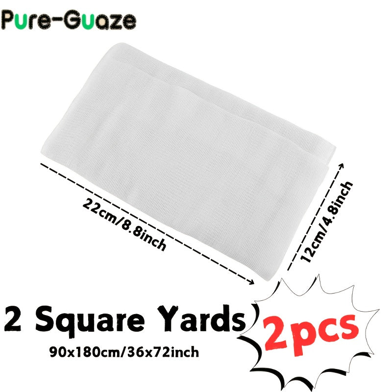 Oq pishiq mato to'plami, 2 dona, ovqat uchun xavfsiz muslin, pishirish va pishirish uchun