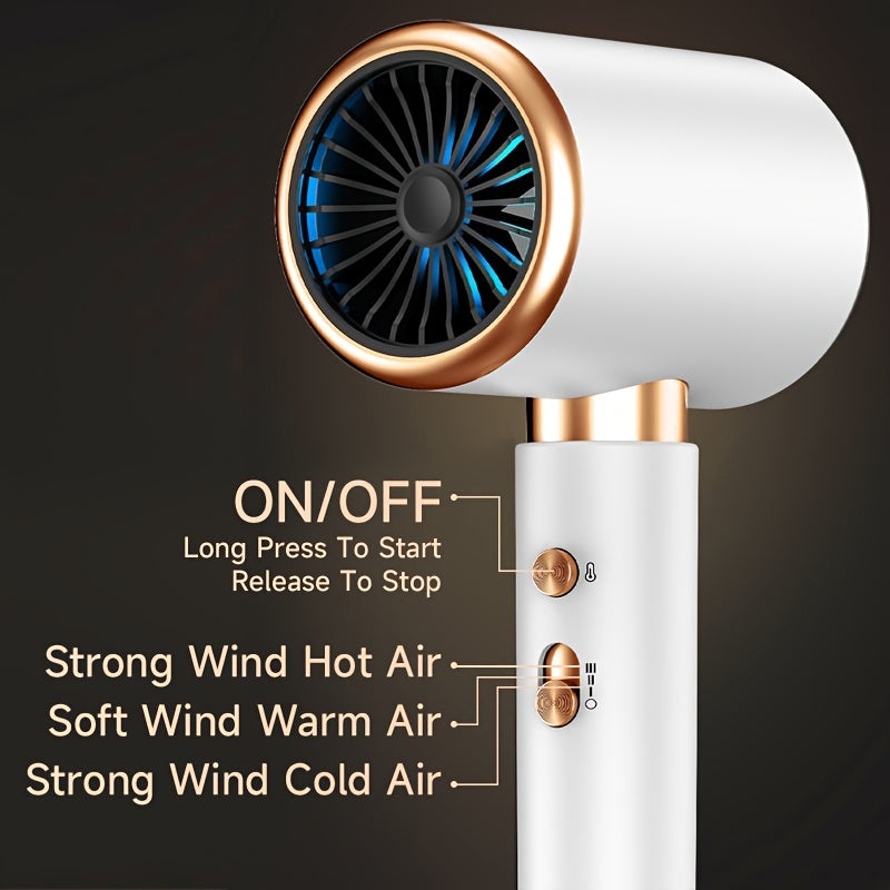 2000W Wall-Mounted Hair Dryer for Hotels No Drilling Installation 5 Modes Cold Hot Air