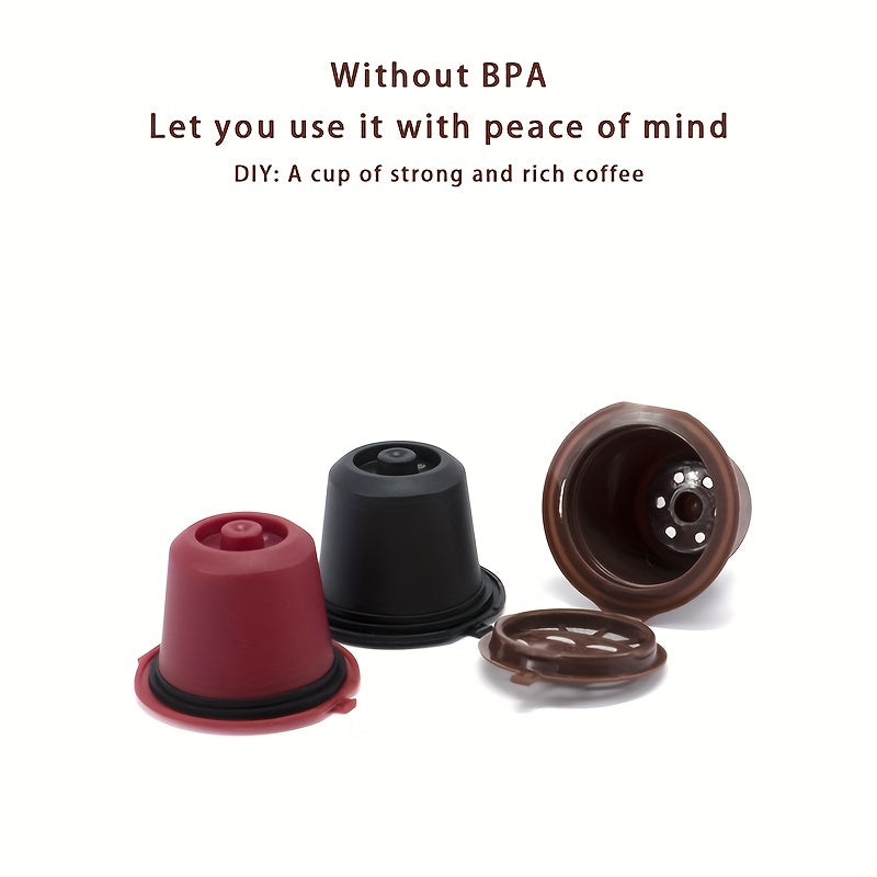 Three-Piece Reusable Coffee Capsule Shells for Nespresso with Filters