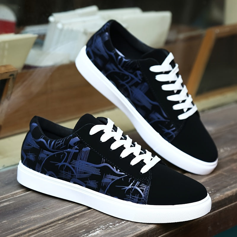 Men's Low Top Canvas Skateboard Shoes Casual Street Style Rubber Sole