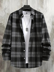 Erkaklar uchun tasodifiy tekis to'qimalar, katta o'lchamdagi uzun qo'lqonli tugmachali ko'ylak, kundalik kiyim va biznes kiyimlari uchun.