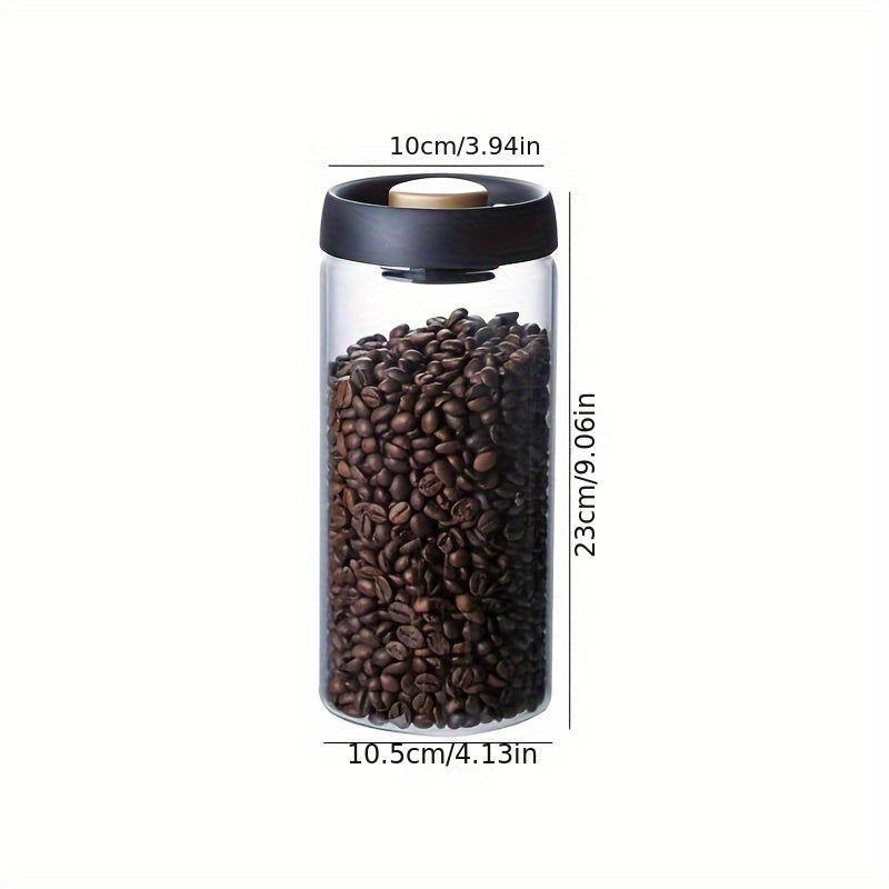 Contenedor de almacenamiento de vidrio sellado al vacío para granos de café, nueces y cereales