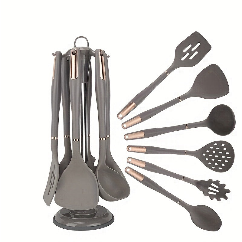 7-Piece Silicone Kitchen Utensil Set Non-Stick Heat-Resistant Cooking and Baking Tools