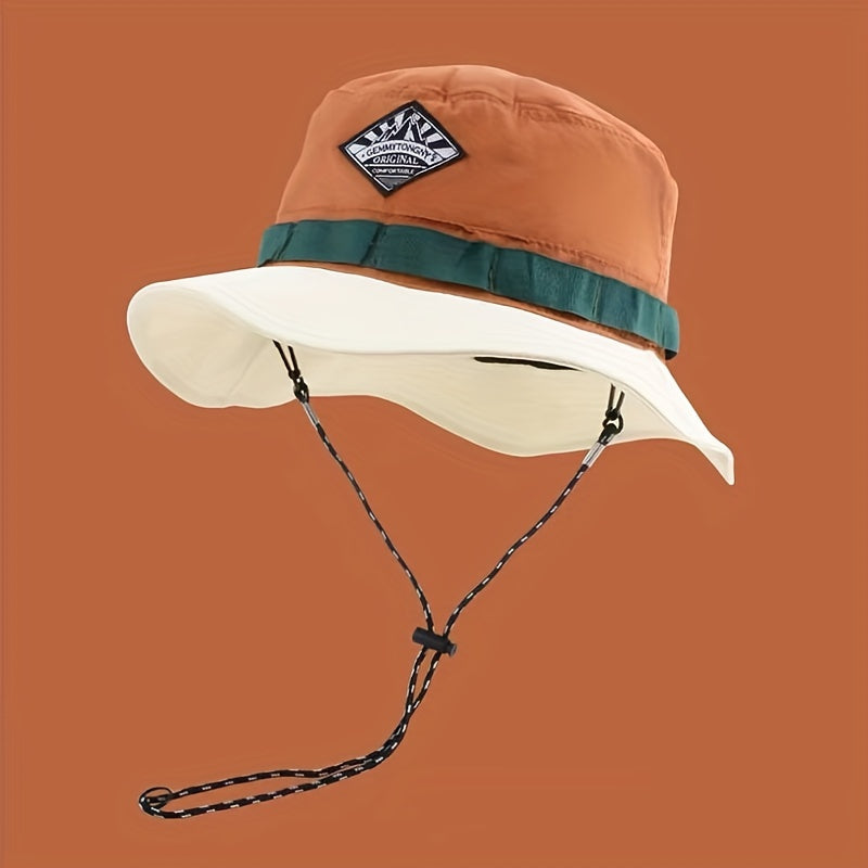 Quick-Drying Bucket Hat with Wide Brim and Adjustable Drawstring for Outdoor Travel