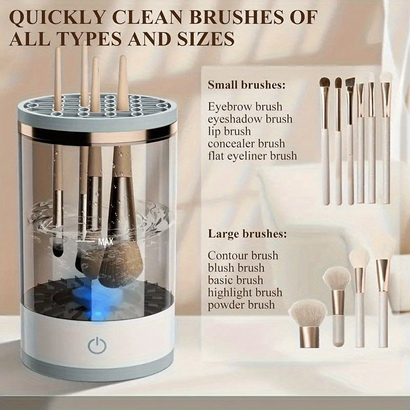 USB-Powered Makeup Brush Cleaner Odorless Durable Plastic No Batteries Needed
