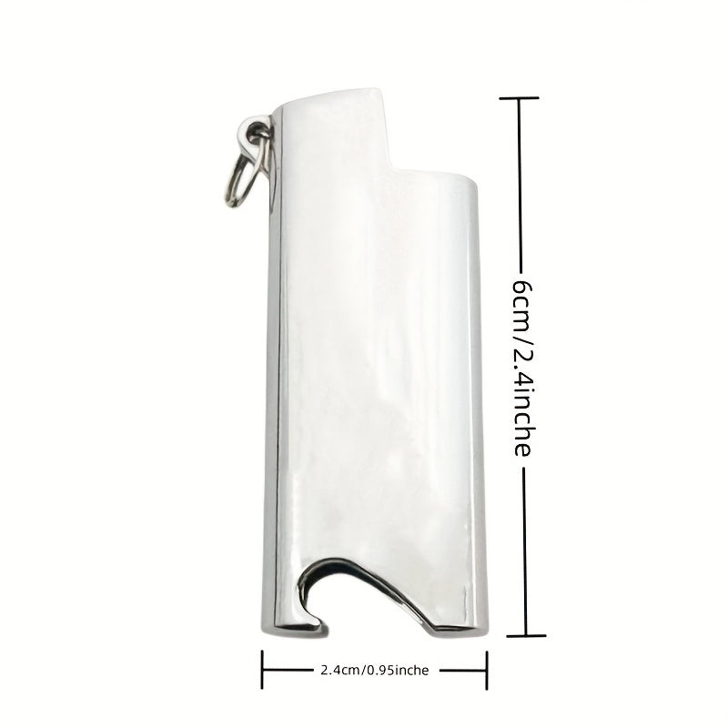 Metal Lighter Case with Bottle Opener, Durable, Fashion Necklace Set for Men