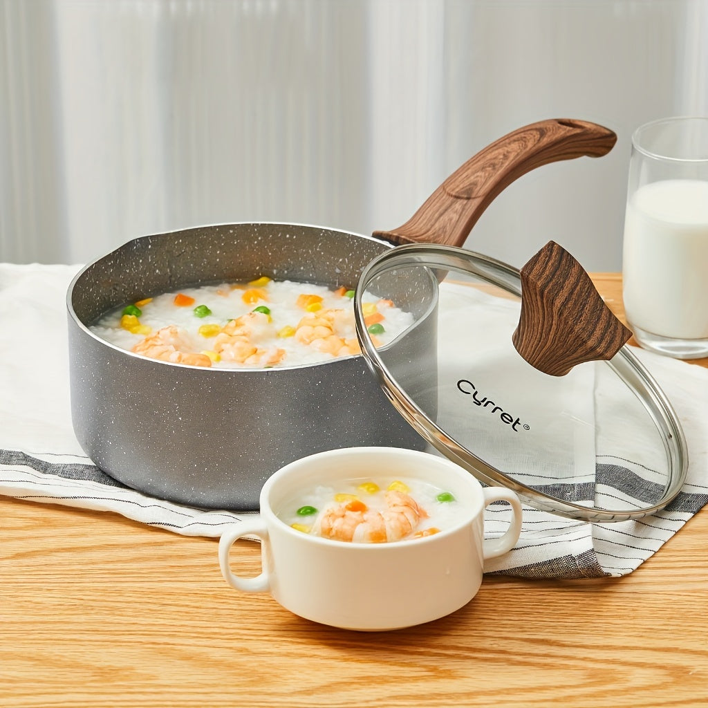 2-Piece Milk Pot Set Non-Stick Maifan Stone Coating 2QT and 3QT Aluminum