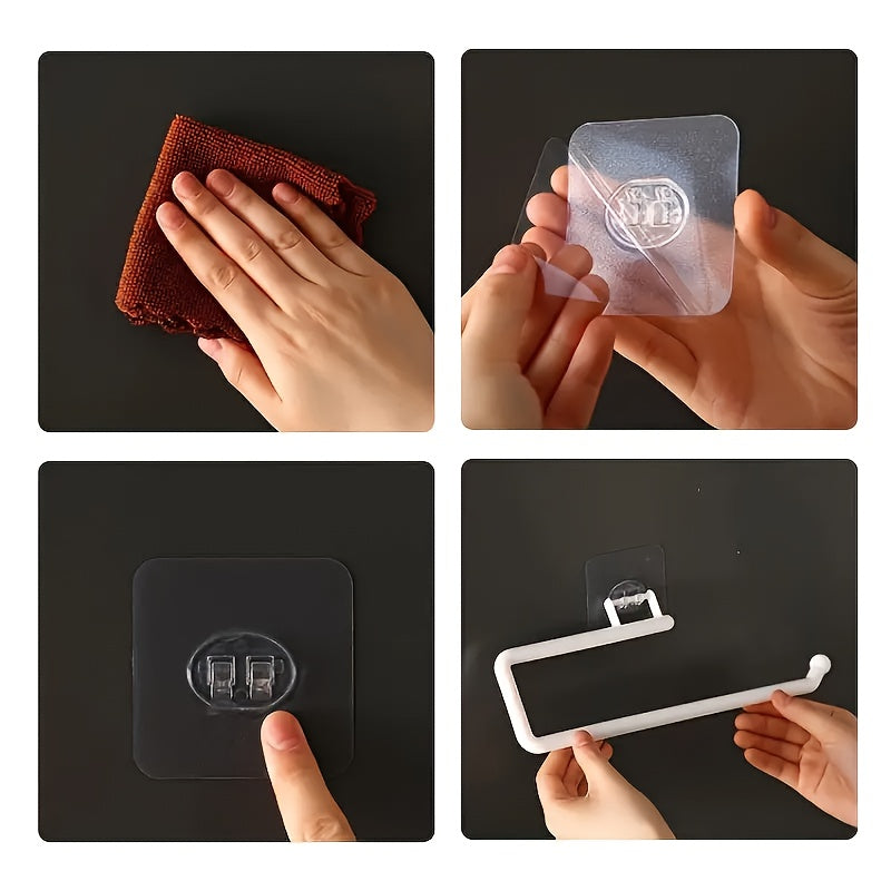 Effortless Installable Paper Towel Holder with Built-In Hook for Kitchen and Bathroom