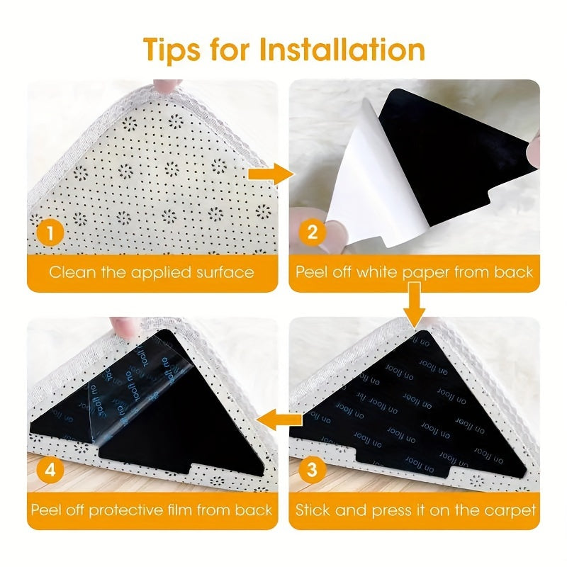 10 Pieces Tree-Shaped Carpet Stickers Non-Slip Tape for Hardwood Floors and Tiles