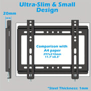 Universal TV Wall Mount for 66-109cm Flat Screen Monitors Black
