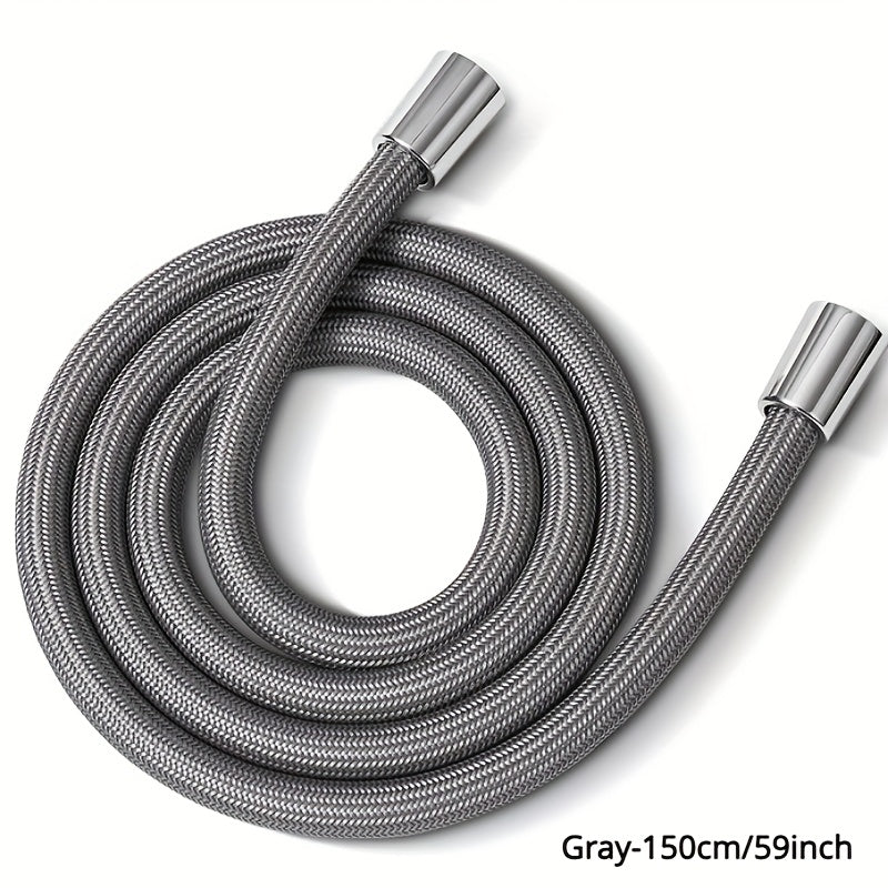 59-Inch Shower Hose with Brass Connector and Anti-Explosion Design Durable Nylon Pipe
