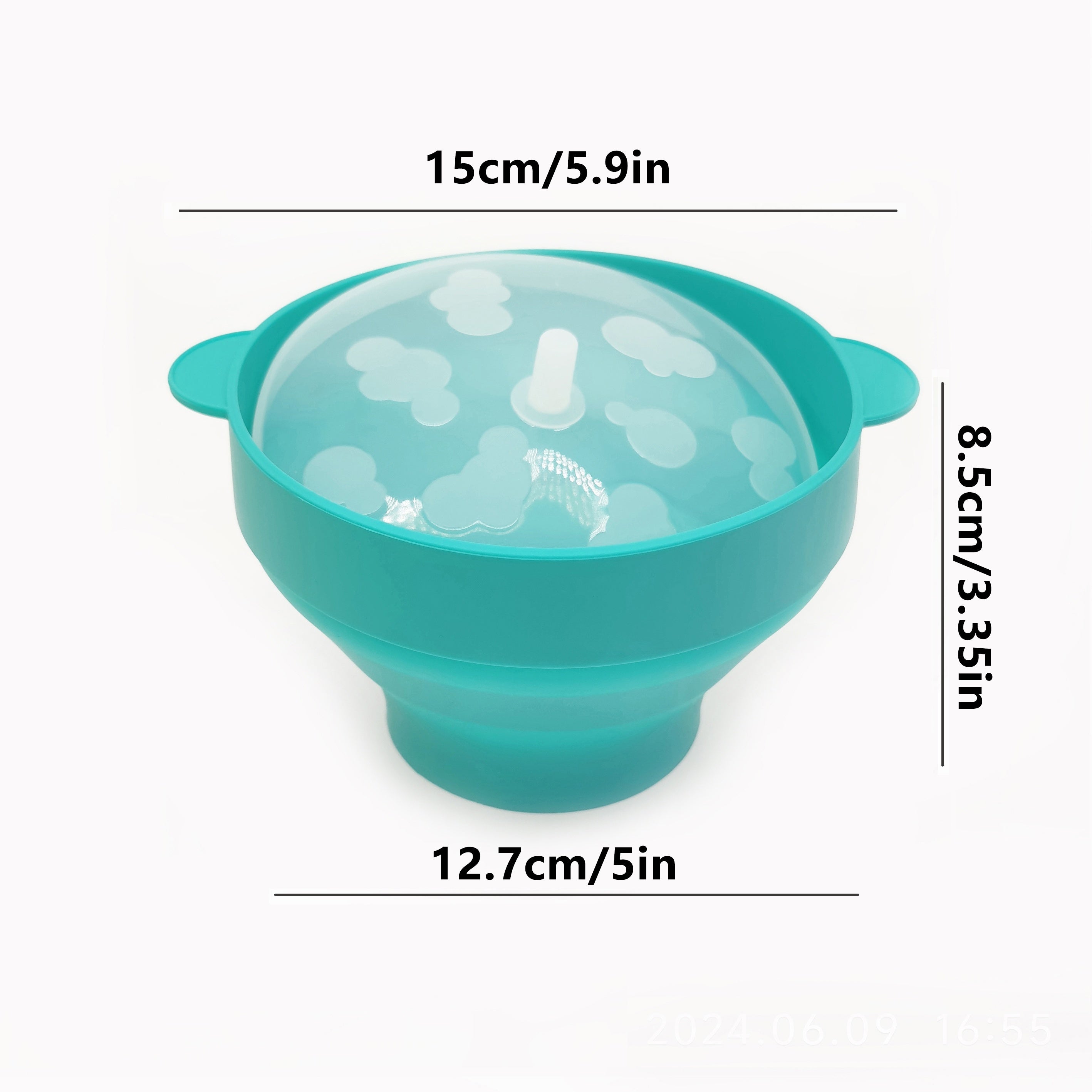Silicone Microwave Popcorn Maker for One Person Collapsible Dishwasher Safe BPA-Free