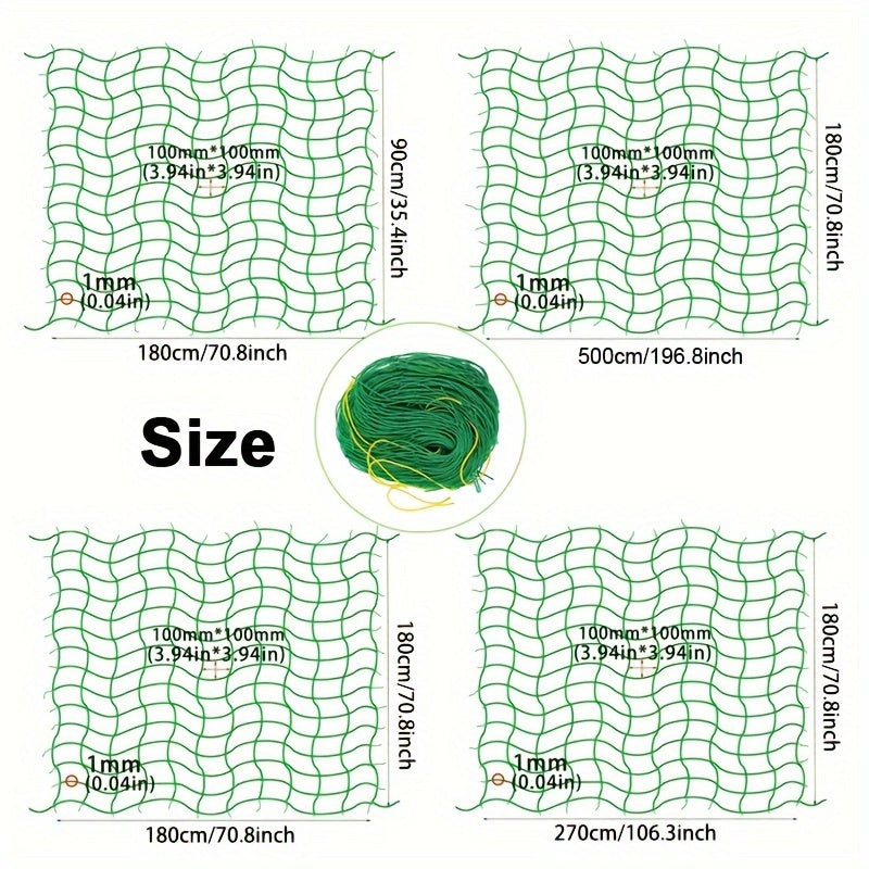 Green Reusable Garden Trellis for Climbing Plants Support for Vegetables and Vines