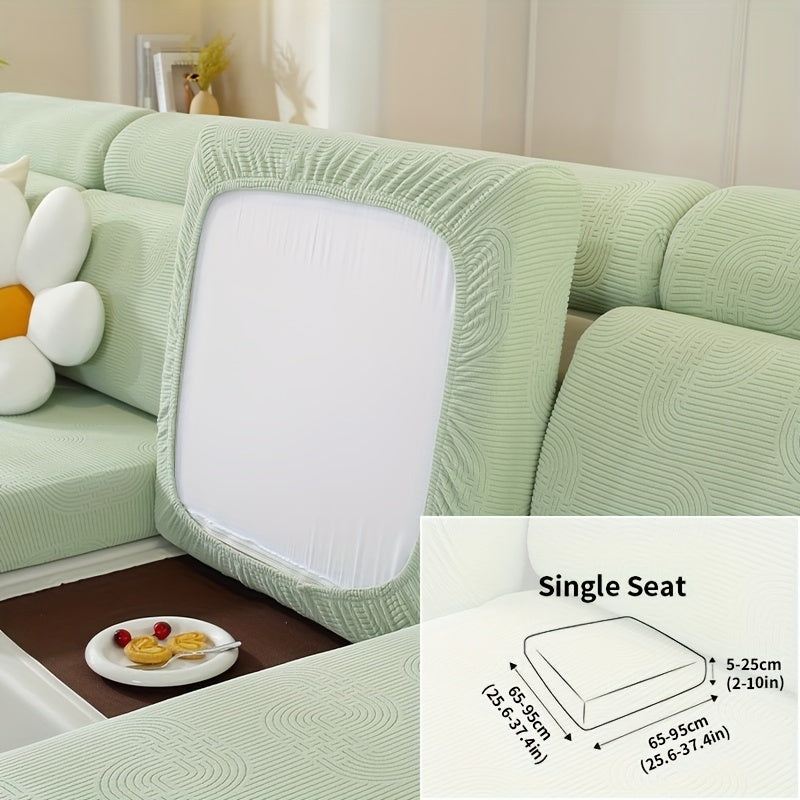 Чехол для дивана жаккард с универсальной посадкой и эластичным дизайном для защиты мебели и домашнего декора в любой комнате.