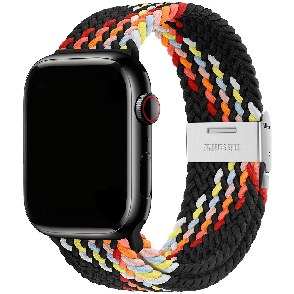 Moslashuvchan Naylon bilan to‘qilgan Solo Loop soat bandi, Apple Watch Series 1-9 Ultra 2 42mm 44mm 45mm 49mm uchun suv o'tkazmaydigan