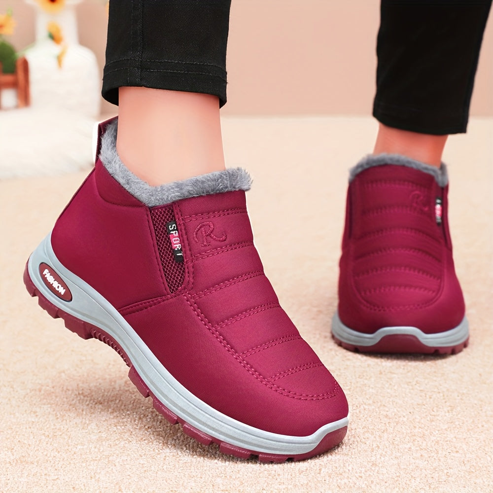 Women's Fluffy Warm Winter Boots with Thick Sole Anti-Slip Style