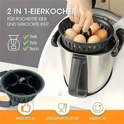 Egg Poacher and Holder for Steamed Eggs, 2-in-1 Thermomix Accessories, PC Material