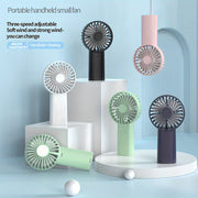 Compact USB Rechargeable Handheld Fan with 1500mAh Battery, Portable Personal Cooling Device