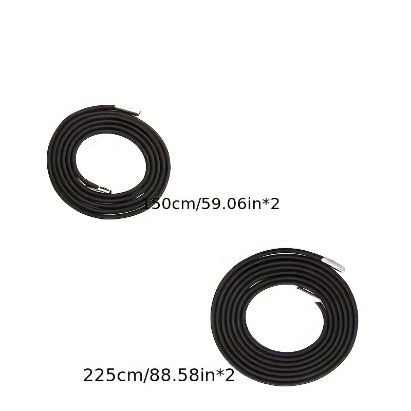 4 ta Zaxira Bungee Tasmalar to'plami Zero Gravity Stullar uchun - Lounge stullari va Plyaj stullarini ta'mirlash uchun kuchli Polyester Elastik Tasmalar, Quvvat talab qilinmaydi, Qora