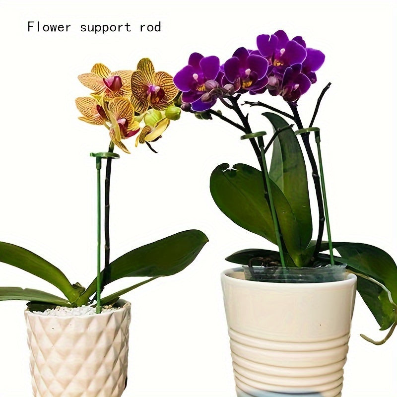 10-Pack Green Plastic and Fiberglass Plant Support Stakes for Indoor Flowers