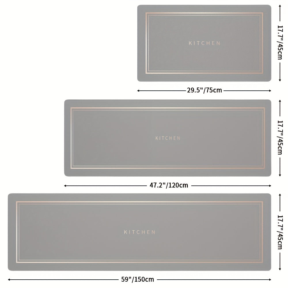 Alfombra de cocina antideslizante y absorbente, rectangular, fácil de limpiar, resistente a la suciedad, para regalo de Navidad
