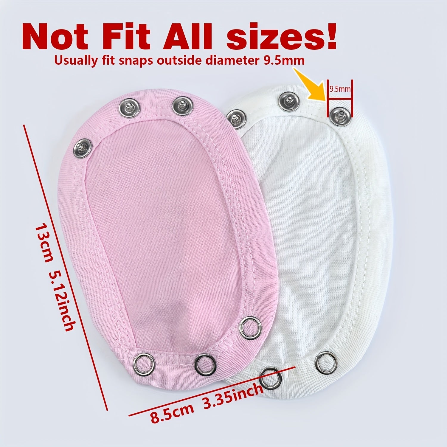 Kids' Onesie Extenders Set 3 or 5 Pack Cotton Adjustable Grommet Pads for Babies and Toddlers