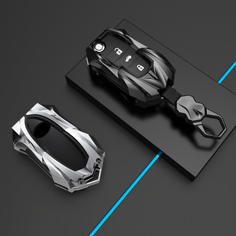 Cubierta protectora para llave de coche, funda para llavero de coche de 3 botones, universal, negro