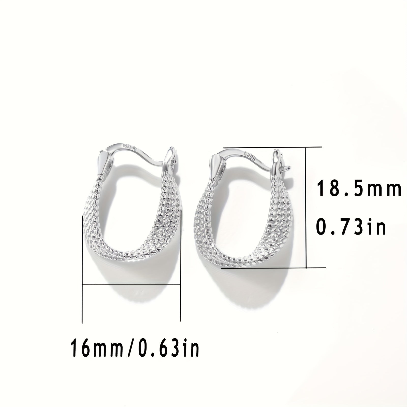 Sterling Silver Hoop Earrings for Women Twisted Design Hypoallergenic Jewelry