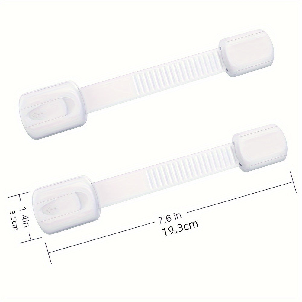 Bolalar xavfsizligi uchun yopishtiruvchi qulflash kamarlar, shkaflar, muzlatgichlar, kir yuvish mashinalari, hojatxona, shkaflar, pech uchun xavfsiz va oson o'rnatiladi