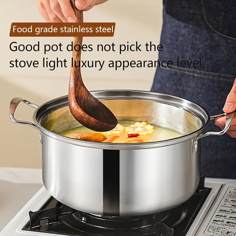 10-Piece Cookware Set Including Non-Stick Pots and Steamer with Handles