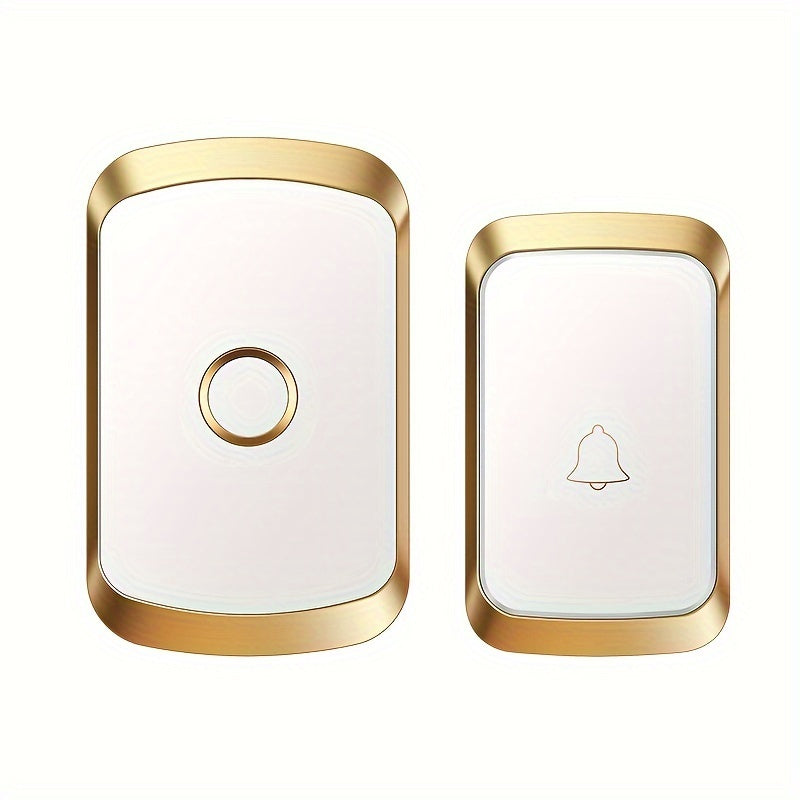 Wireless Doorbell Set with 60 Melodies LED Flashlight 300m Range EU Plug