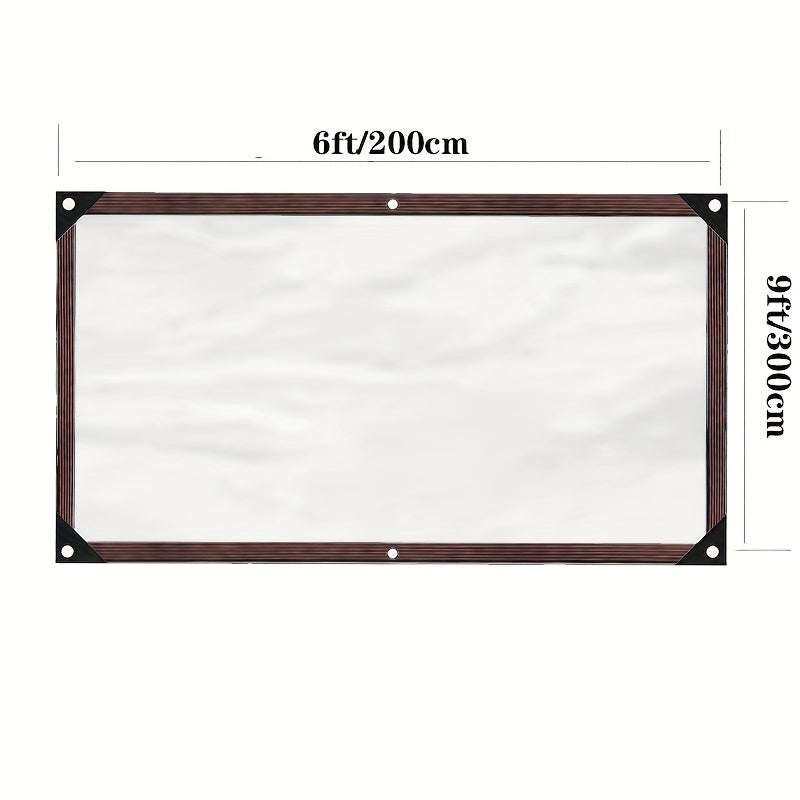 Transparent Waterproof Tarp with Eyelets and Drawstring Closure for Outdoor Use