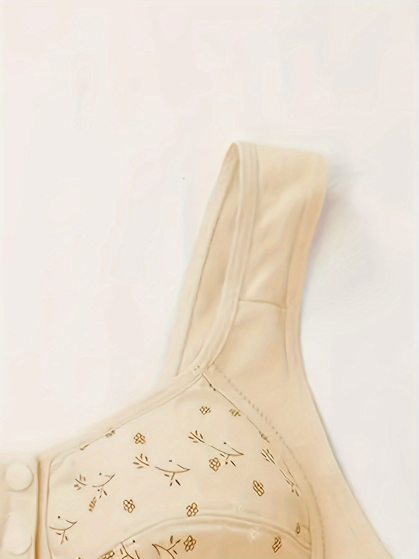 Women's Plus Size Floral Print Wireless Bralette with Buttons 4 Pack