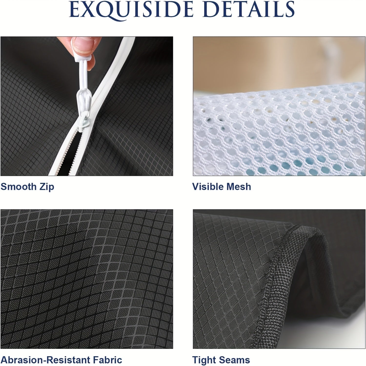 Set of 7 Lightweight Travel Compression Packing Cubes with Handles for Shoes Laundry and Underwear