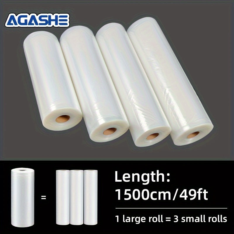 Bolsas de vacío extra grandes 1500cm 49ft, con temática de panda, PE+PA, para almacenamiento de alimentos