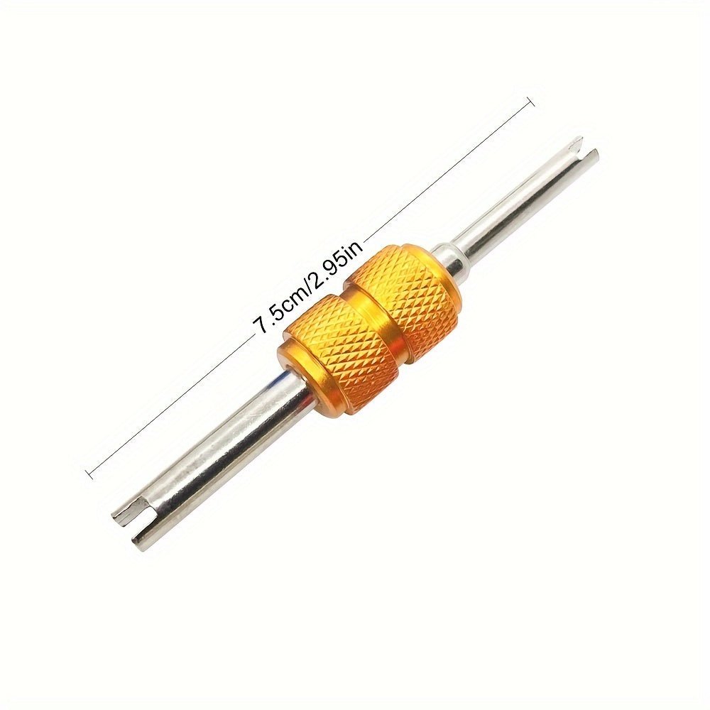 Automotive Air Conditioner Maintenance Kit with 10 Brass Green Valve Cores