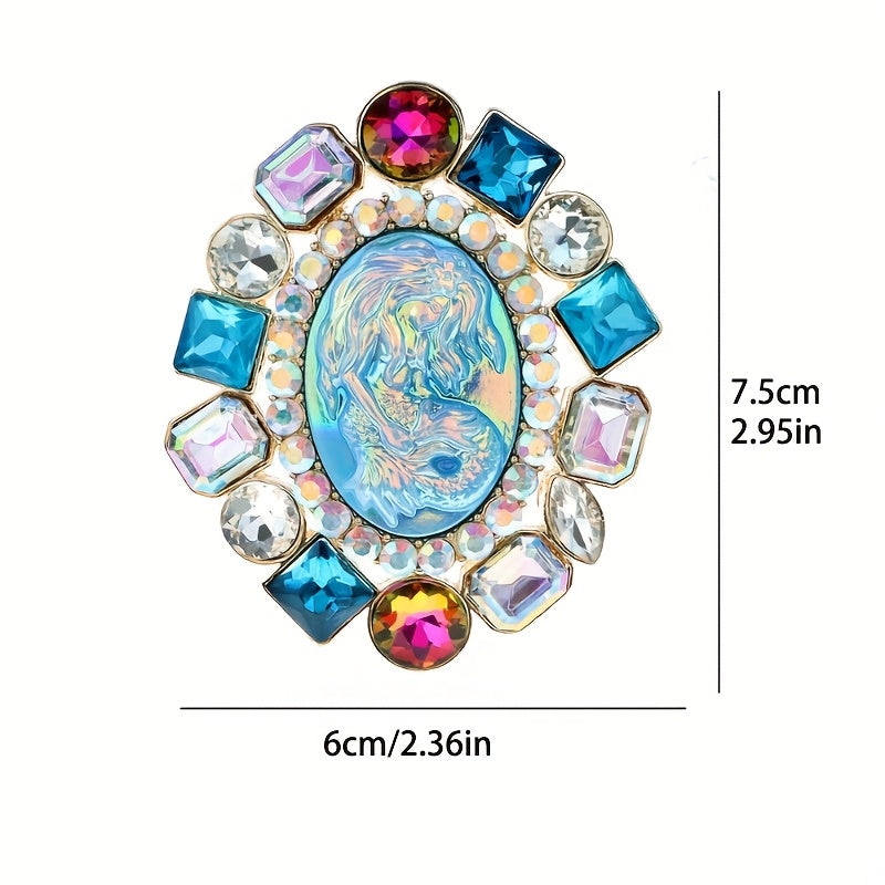 Women's Spring Colorful Mermaid Brooch Flower Chest Accessory High-End Jewelry