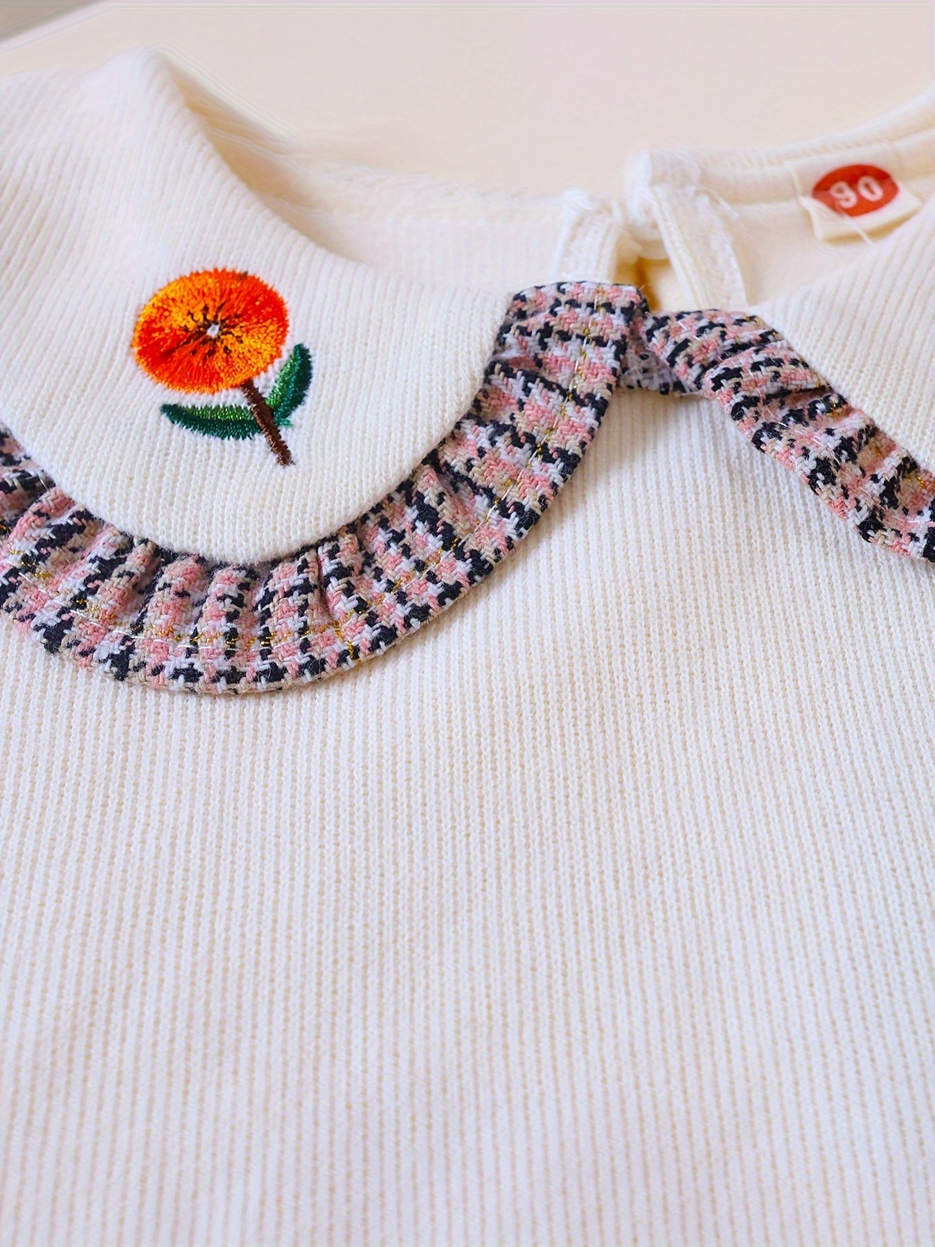 Qizlar uchun paxta yubka to'plami, tikuvli yuqori qismi va plitkali yubka - Norasmiy, oson parvarish qilinadigan, shaffof emas