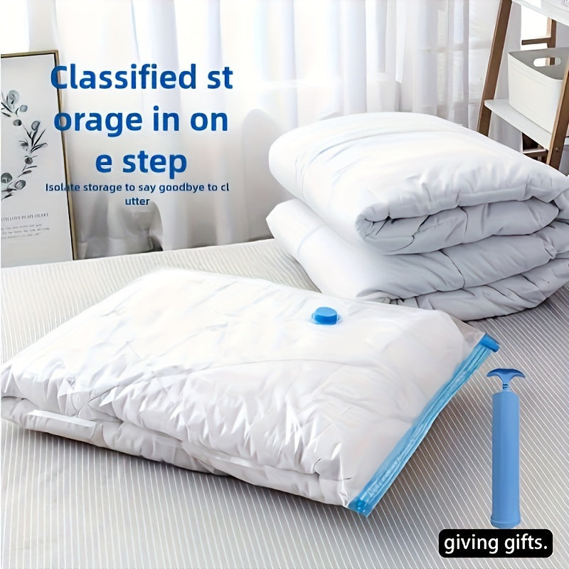 Conjunto de bolsas de almacenamiento manual con aspiración para ropa y organizador de espacio para látex