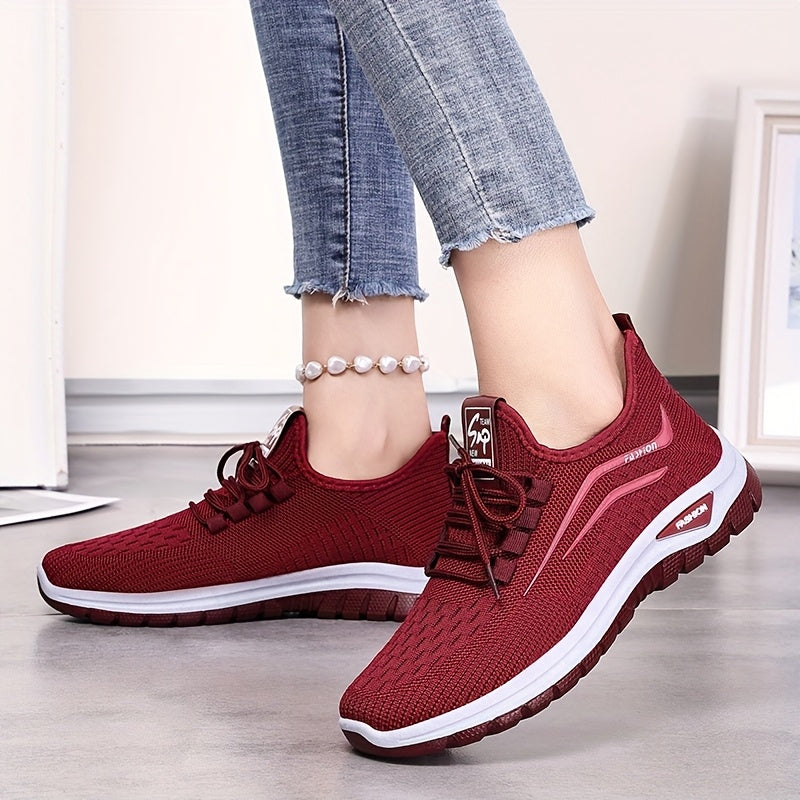 Women's Fashion Sneakers Soft Sole Breathable Fabric Casual Athletic Shoes