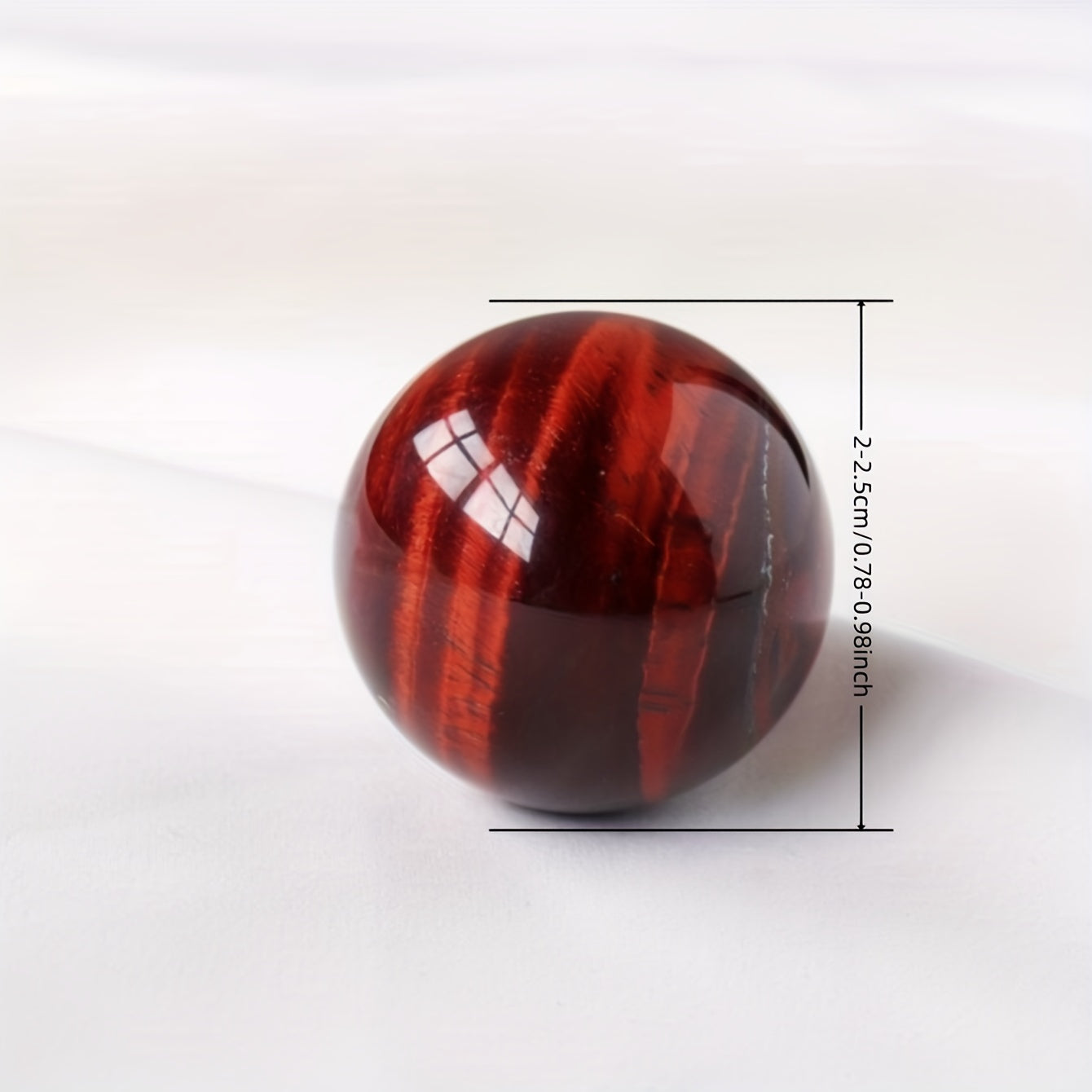 Uy bezaklari uchun Qizil Tiger Eye toshining to'liq shaklidagi gemma bezaklari, turli o'lchamlarda