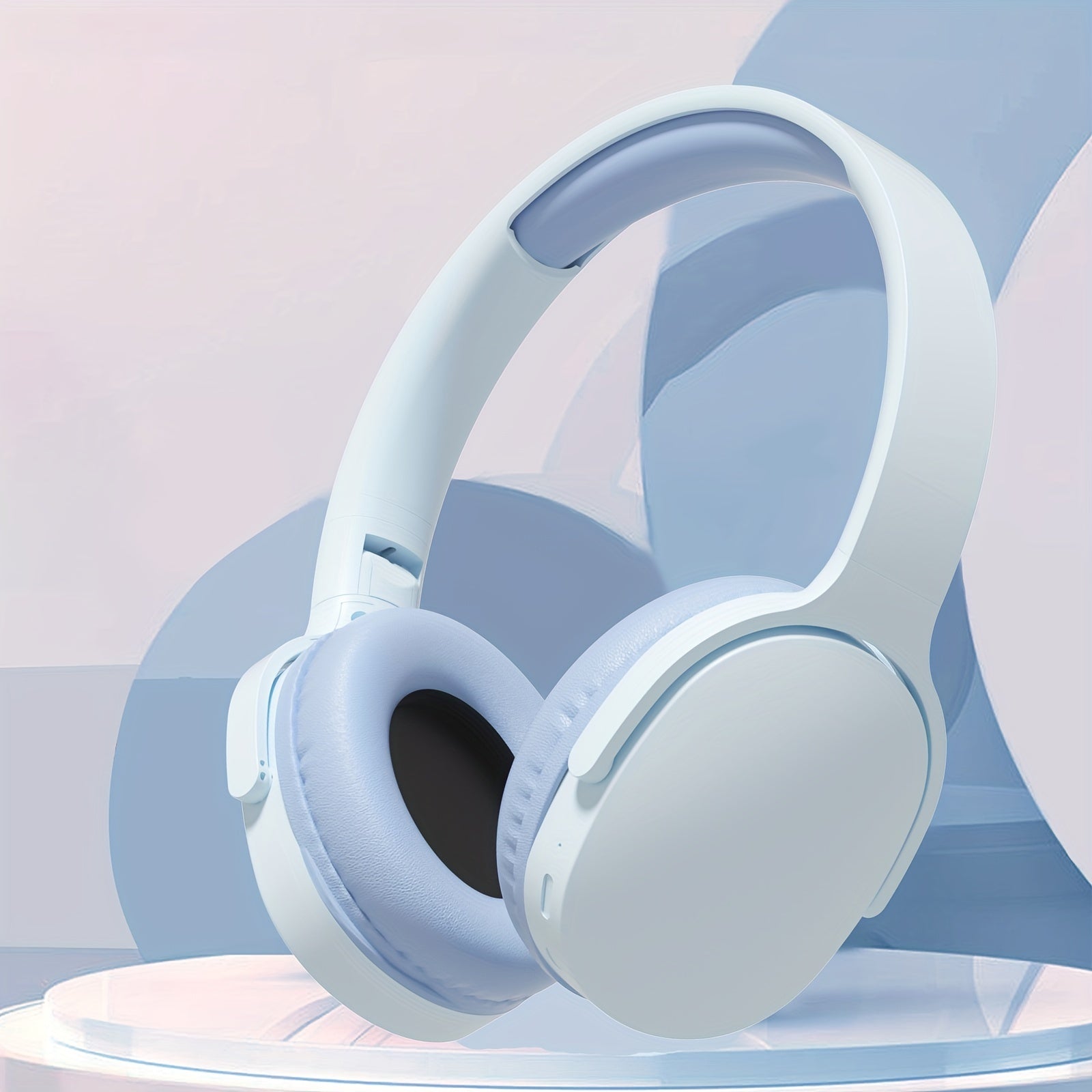 Wireless Over-Ear Headphones with 20H Playtime Noise-Canceling Microphone Foldable White