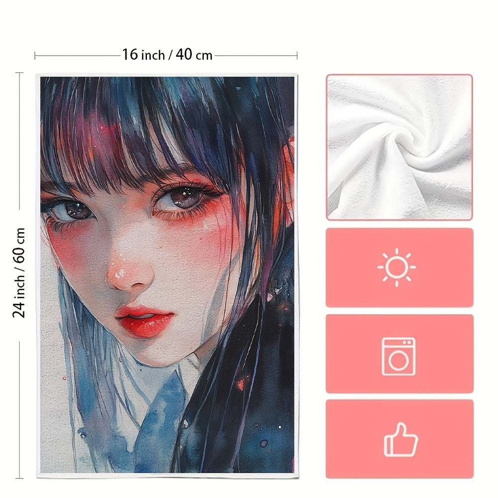 Set of 2 Ultra-Soft Absorbent Kitchen Towels for Dish and Hand Use