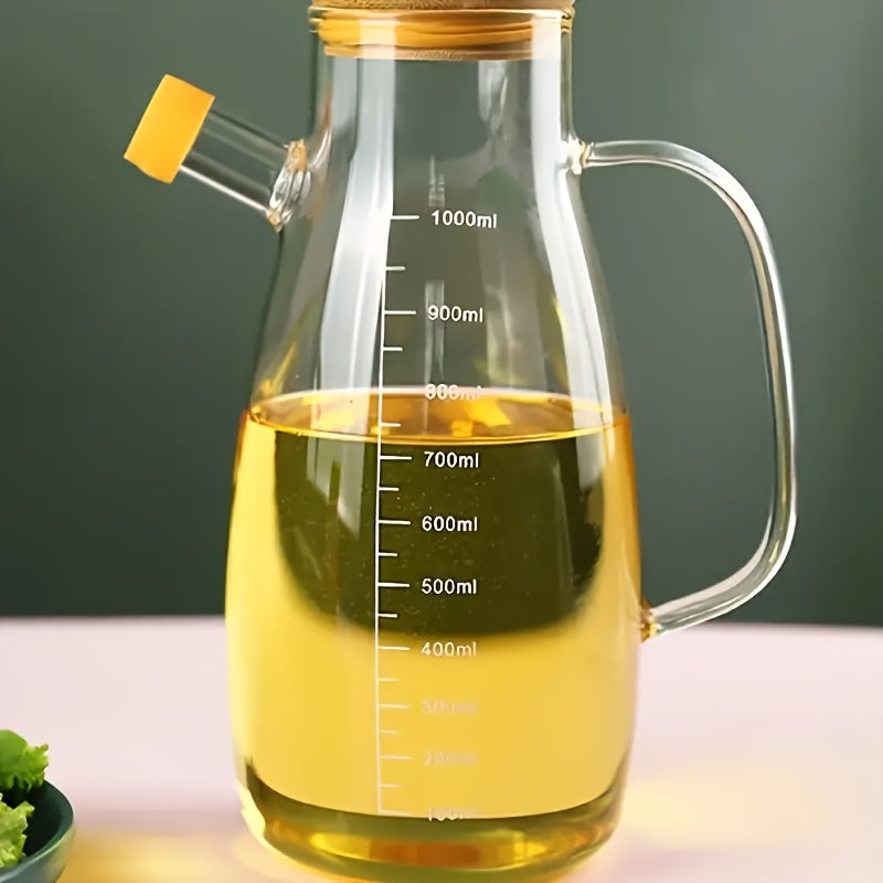 Glass Olive Oil Dispenser Bottle BPA-Free Leak-Proof Kitchen Storage Condiment Container